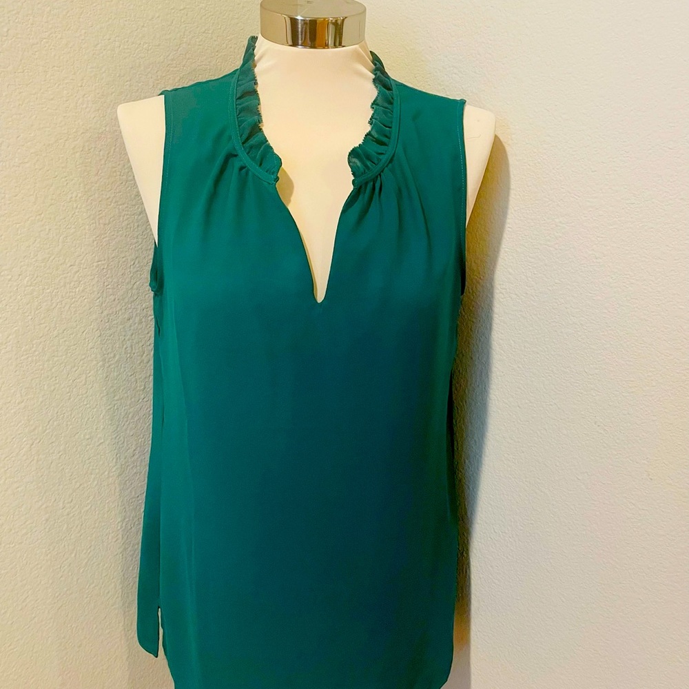 Emerald Green sheer sleeveless top